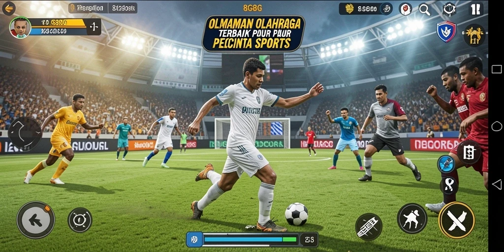 Screenshot utama 8G8G menampilkan aksi mendebarkan dalam permainan olahraga.