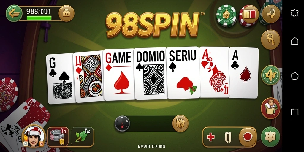 Screenshot gameplay 98SPIN yang menunjukkan aksi Domino seru.