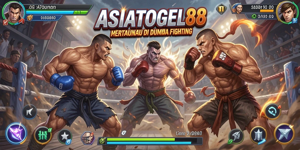 Tampilan seru dari gameplay <strong>ASIATOGEL88</strong>, menampilkan pertarungan dinamis.