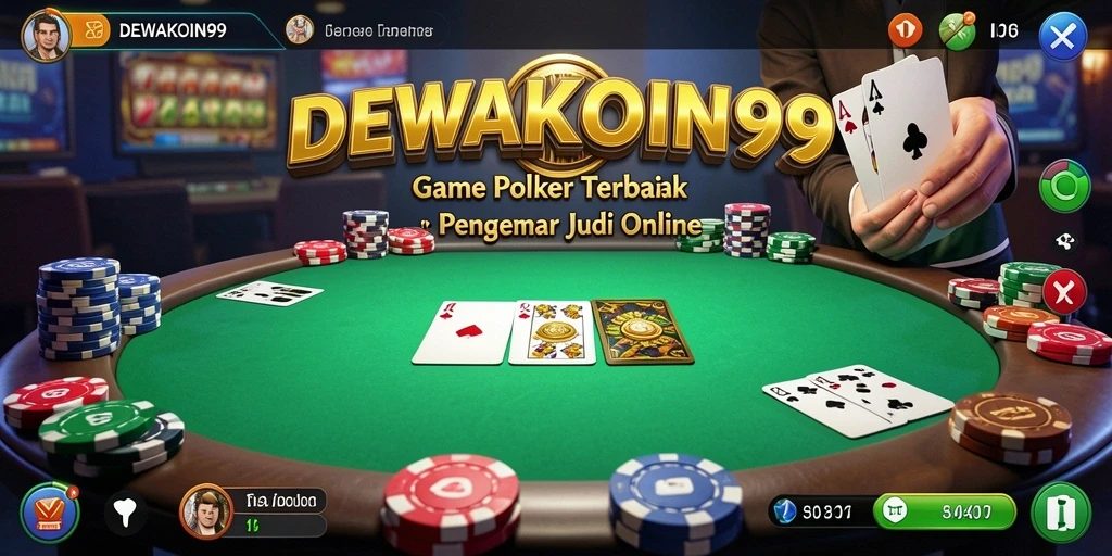 Tampilan menarik dari gameplay Poker di DEWAKOIN99.
