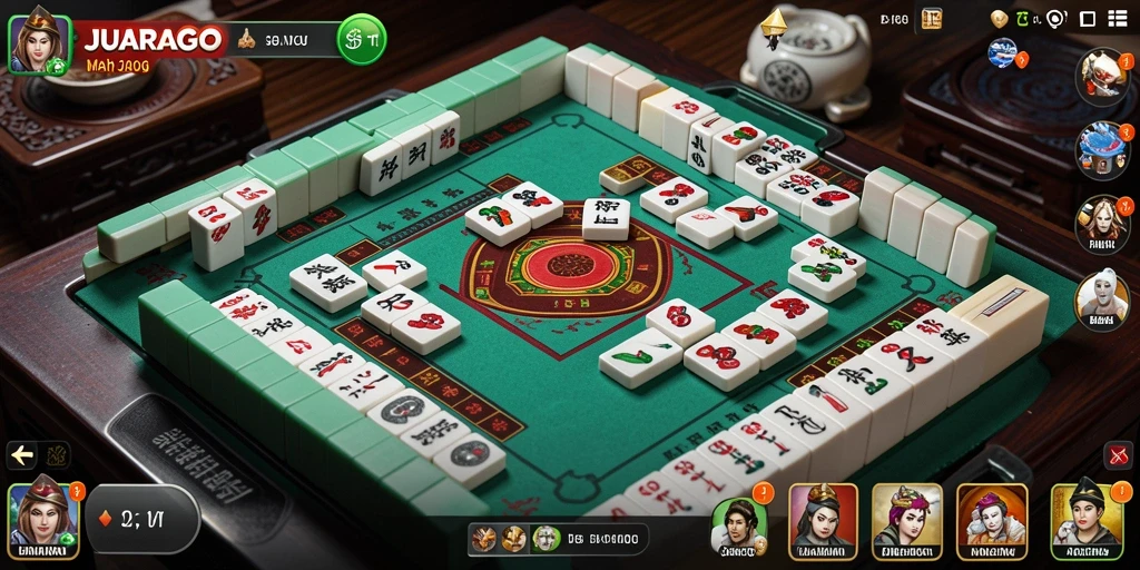 Tampilan gameplay JUARAGO yang menarik dan penuh tantangan Mahjong.