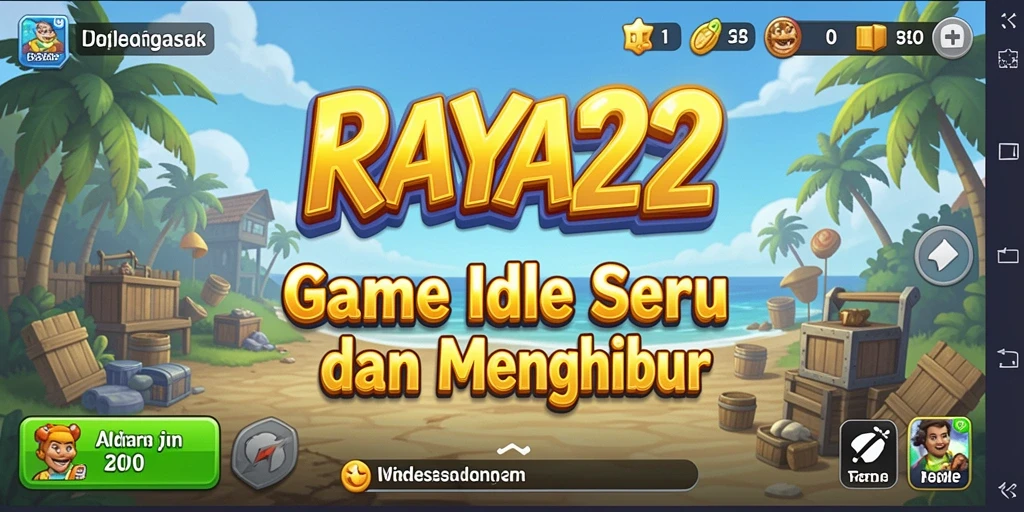Screenshot utama RAYA22 menampilkan gameplay Idle yang menarik.
