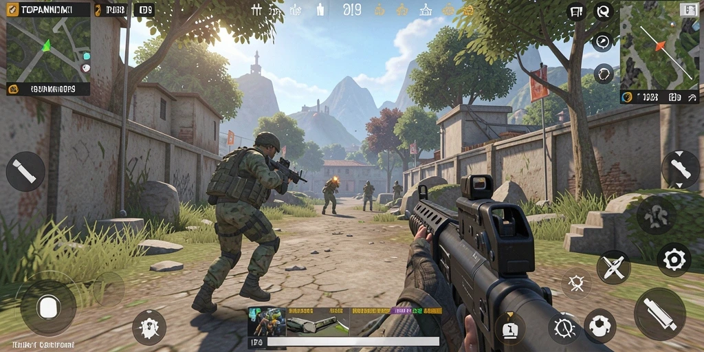 Tampilan gameplay seru di TOPANHOKI dengan aksi menembak yang mendebarkan.