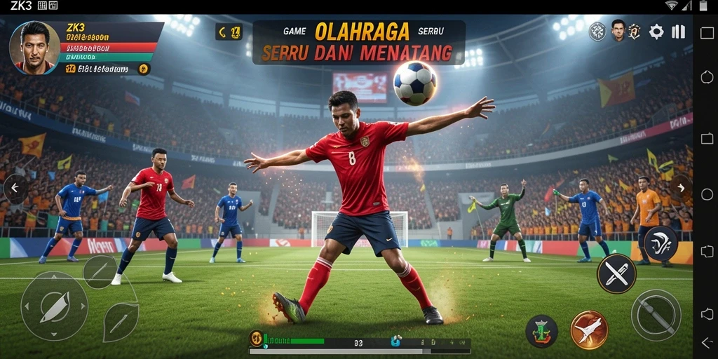 Gameplay ZK3 yang menampilkan berbagai cabang olahraga seru.